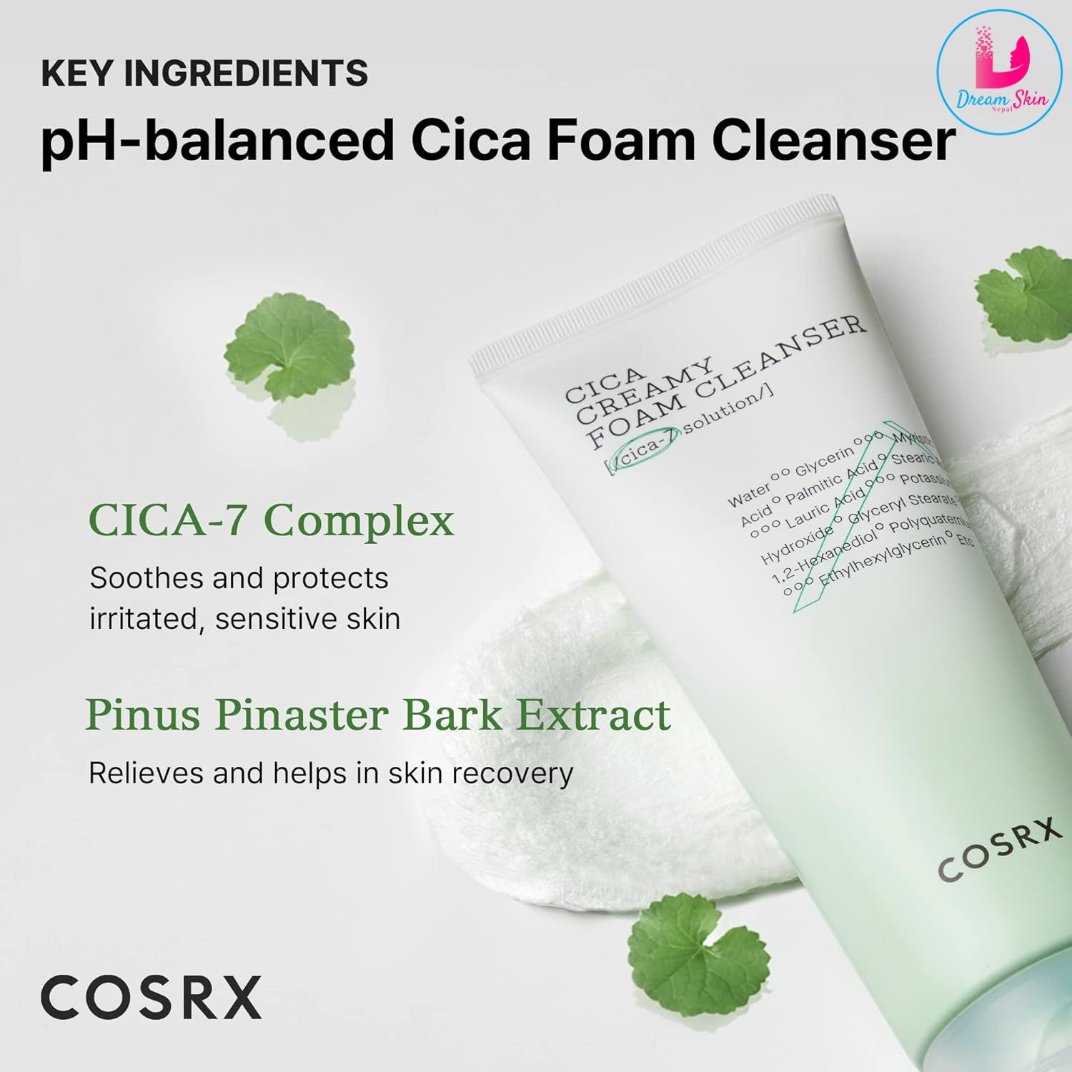 Cosrx Pure Fit Cica Creamy Foam Cleanser, 150ml